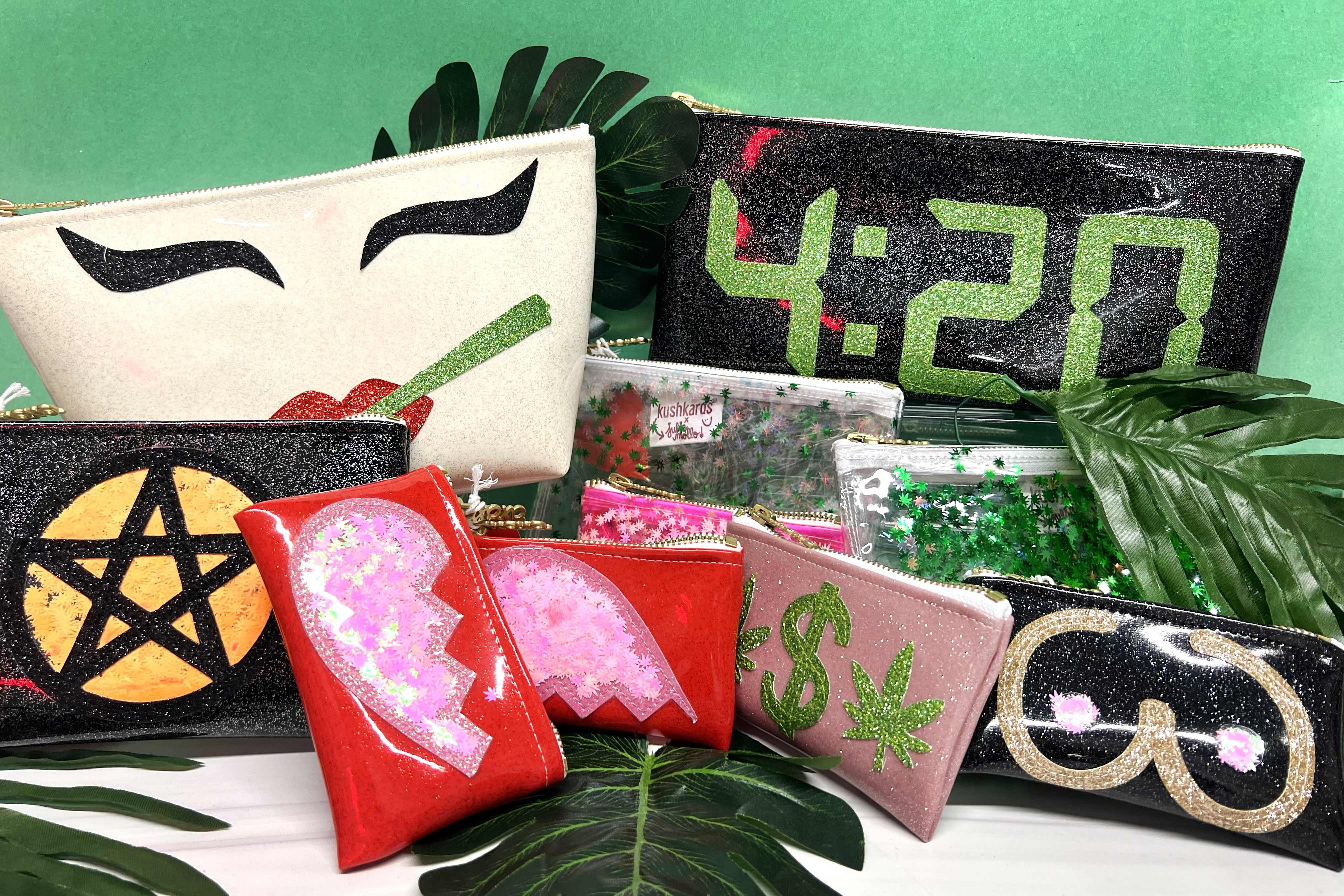 kush kards julie mollo spark up some sparkle clutch cannabis confetti gifts