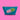 Blue glitter infused pouch with a green and pink glittery pill applique on the front.