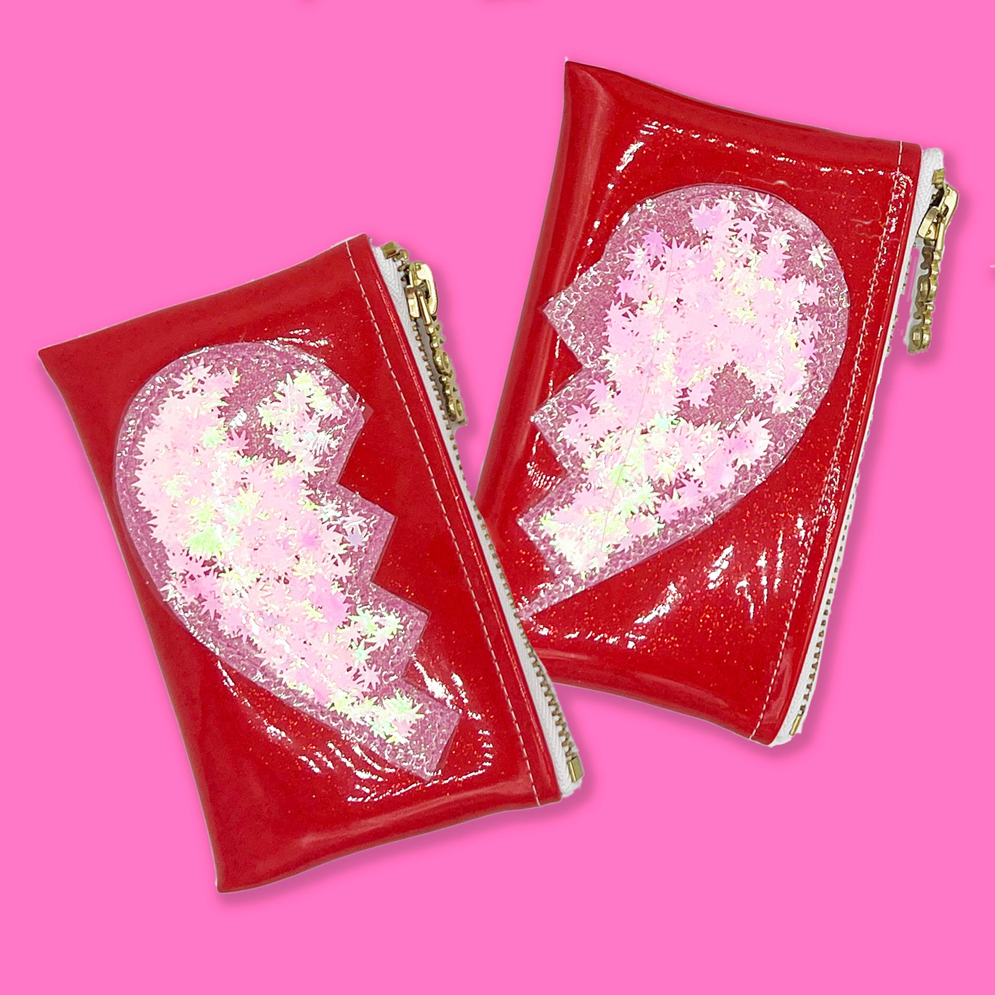 Heart Confetti Keychain, Valentines Day Accessories