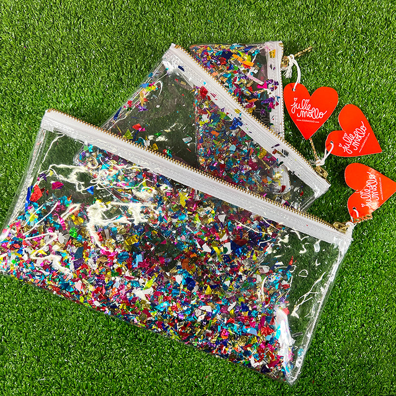 CONFETTI CLUTCHES: NOW IN EVERY SIZE!