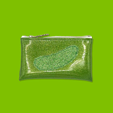 Green Glitter Pickle Keychain Clutch! 🥒