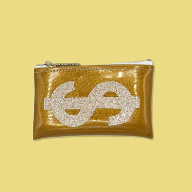 Gold Glitter Cash Keychain Clutch! ✨