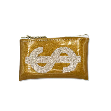 Gold Glitter Cash Keychain Clutch! ✨