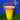 balloon dog drink stirrers on blue background in a cup 