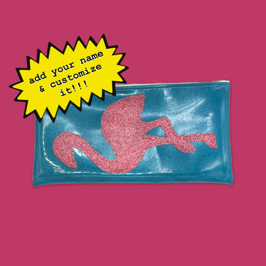 Fancy Flamingo Glitter Clutch!