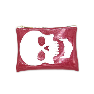 Spooky Skull Glitter Midi Clutch!