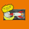Collage of white, red, and orange glitter rocket applique with a yellow moon and white and gold planet on a black glitter vinyl clutch. 