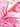 Flat lay of stylish planning essentials on a pink and red patterned fabric backdrop. The setup includes a spiral-bound 'Flight Planner' notebook, a bright red journal, and two sparkly accessories: a pink iridescent pouch and a red glitter clutch with a heart design. The items are arranged with a coordinated color scheme, creating a vibrant and fun workspace aesthetic.